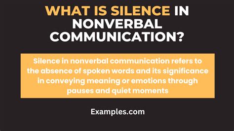 What is silence communication