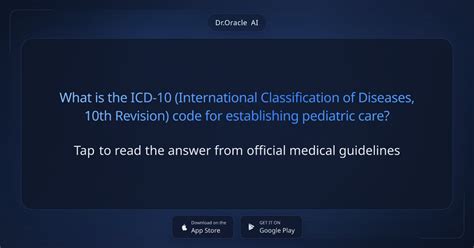 What is the ICD 10 code for establishing care