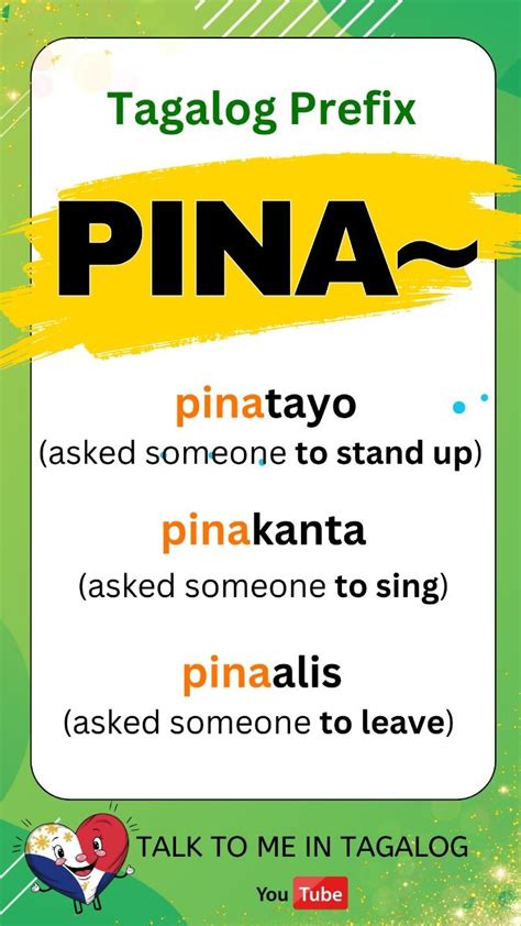 What is the Tagalog of prefix