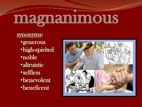 What is the best synonym for magnanimous
