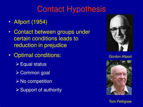 What is the central argument of the contact hypothesis