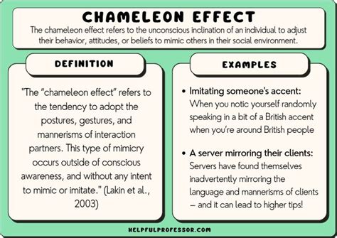 What is the chameleon effect