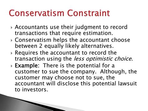 What is the conservatism constraint