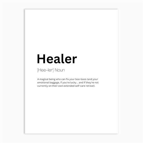 What is the definition of healer