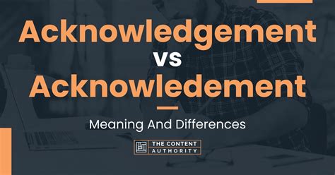What is the difference between Acknowledgement and recognition