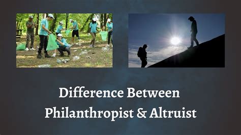 What is the difference between altruism and philanthropy