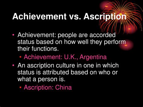 What is the difference between ascription and achievement