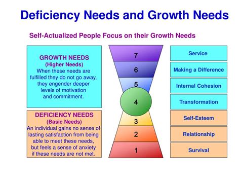 What is the difference between deficiency needs and growth needs