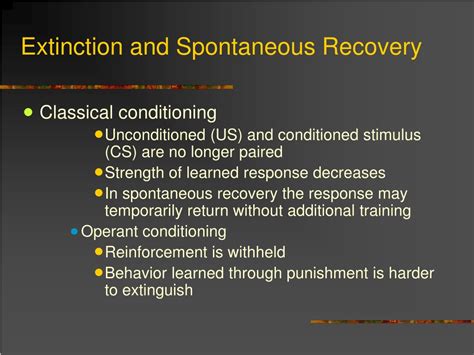 What is the difference between extinction and spontaneous recovery