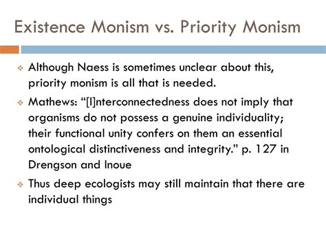 What is the difference between priority monism and existence monism