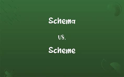 What is the difference between schema and scheme