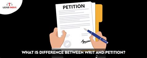 What is the difference between writ and petition