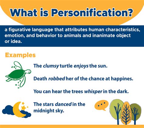 What is the examples of personification