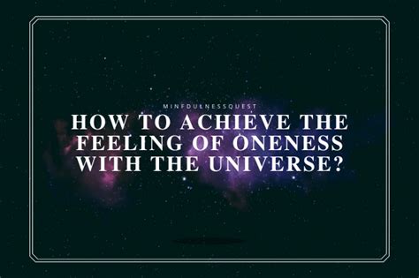 What is the feeling of oneness
