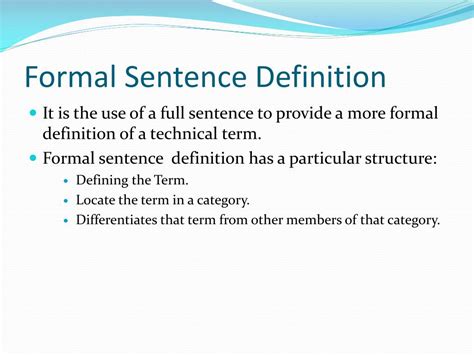 What is the formal definition