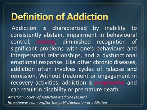 What is the full meaning of addicted