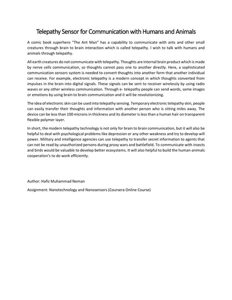 What is the function of telepathy sensor