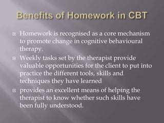 What is the homework in CBT