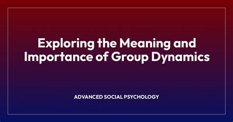 What is the importance of in group