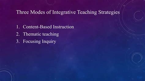 What is the importance of integrative teaching