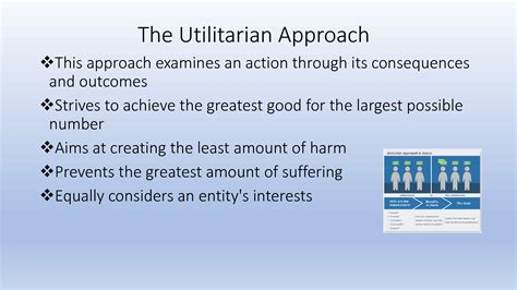 What is the main idea of a utilitarian approach to ethics