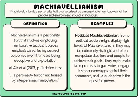 What is the meaning of Machiavellian