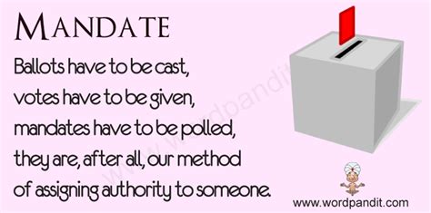 What is the meaning of mandate