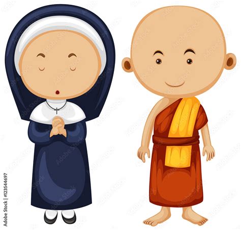 What is the meaning of nun and monk