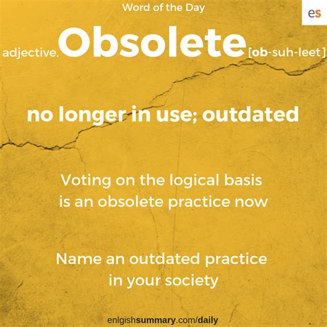 What is the meaning of obsolete