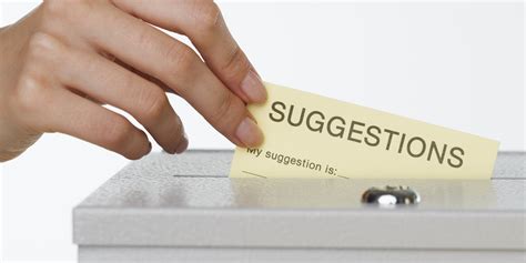 What is the meaning of suggestion box