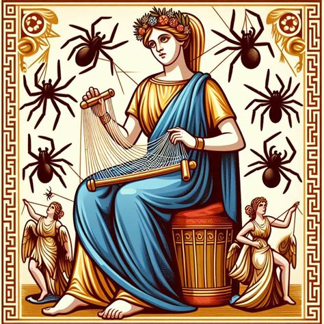 What is the metaphor shown in the myth of Arachne