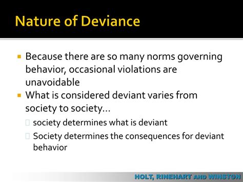 What is the nature of deviance