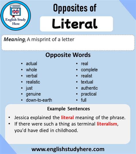 What is the opposite of literal