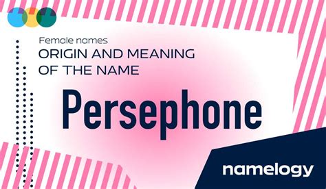 What is the origin of the name Persephone