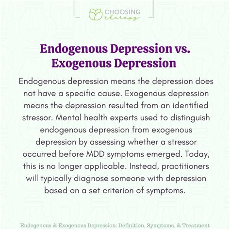 What is the other name for exogenous depression
