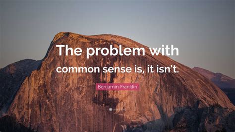 What is the problem with common sense