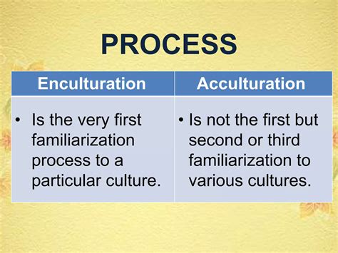 What is the process of enculturation