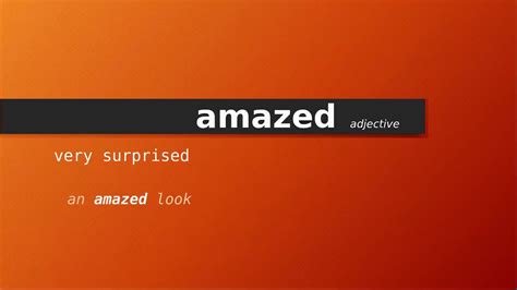 What is the same meaning of amazed