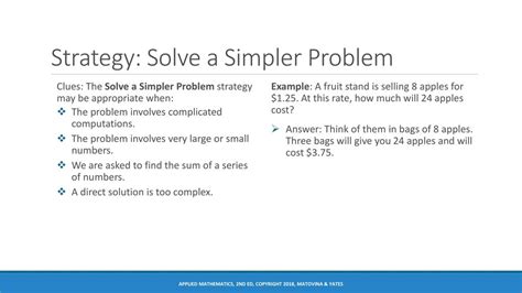 What is the solve a simpler problem strategy