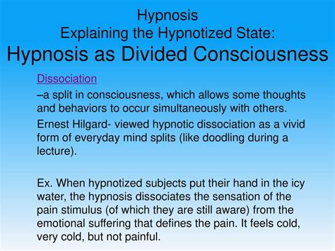 What is the state of hypnosis