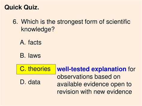 What is the strongest form of evidence