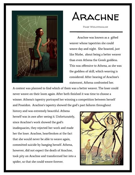 What is the summary of the story Arachne