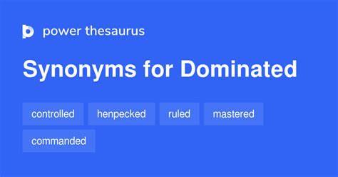 What is the synonym of dominated