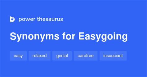 What is the synonym of easygoing