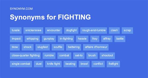 What is the synonym of fight