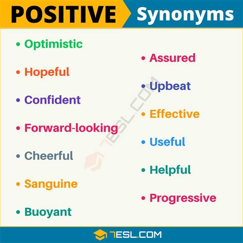 What is the synonym of positive