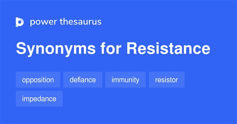 What is the synonym of resistance