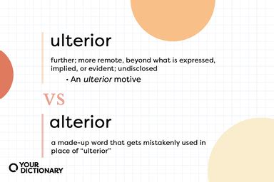 What is the synonym of ulterior