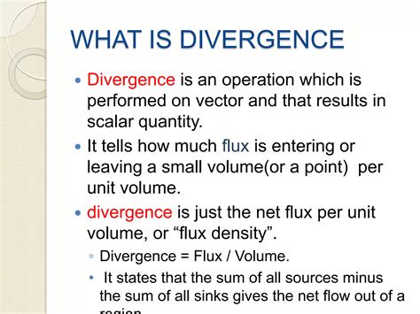 What is the unit of divergence