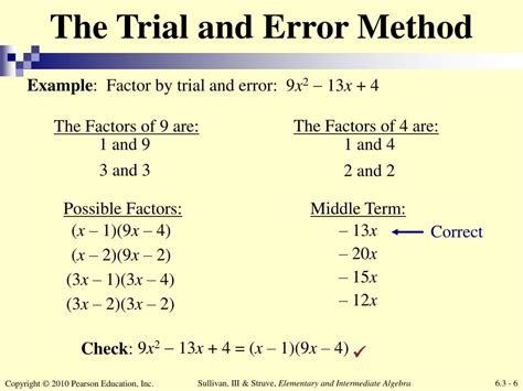 What is trial and error method example